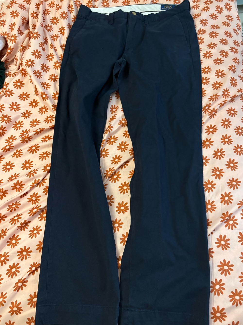 Bundle 3 for $25. Ralph Lauren Navy and Gold Polo Straight-Fit Pants. Size 31.